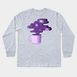 A pruple mug Kids Long Sleeve T-Shirt